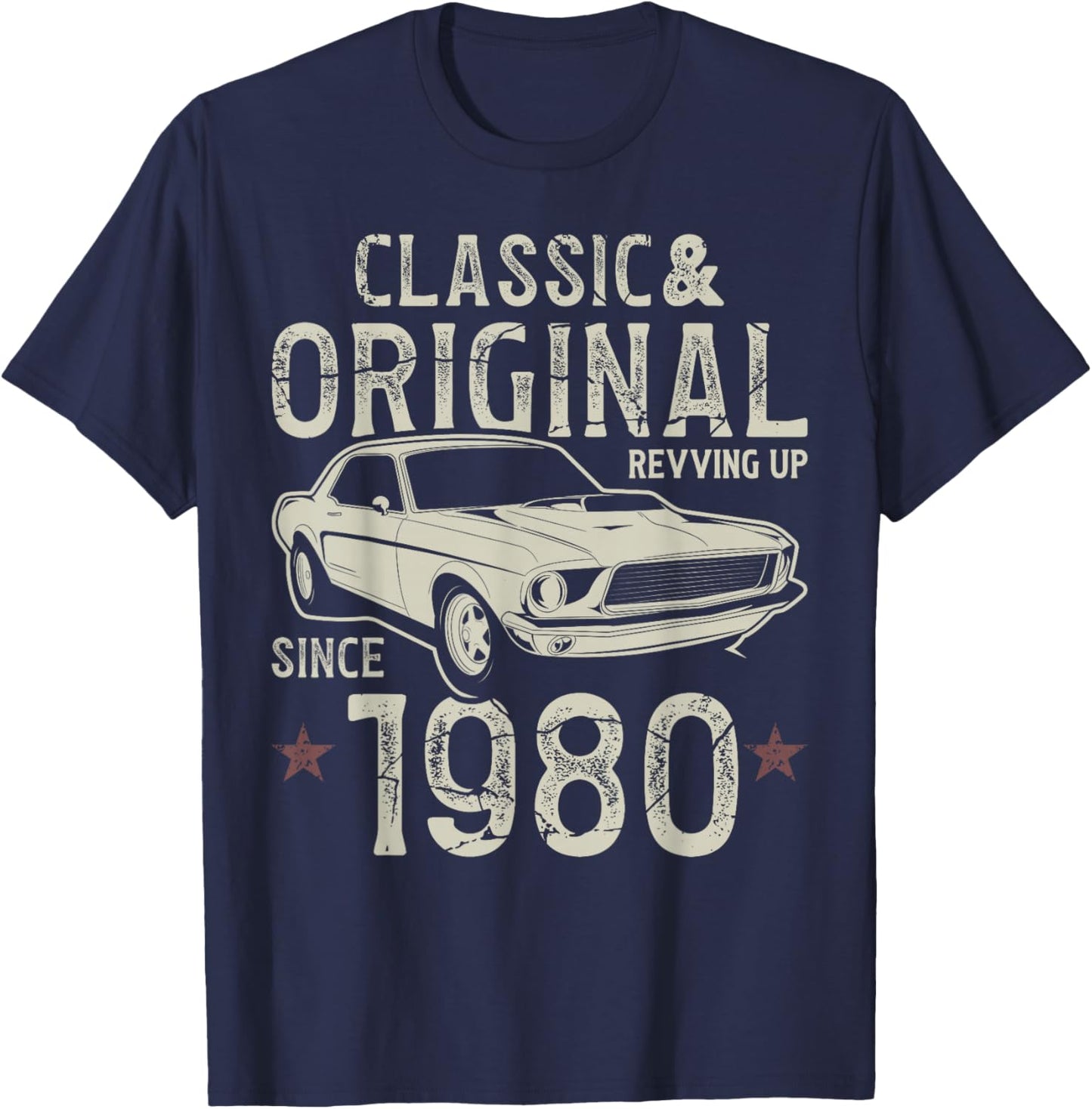 45th Birthday 1980 Classic Car T-Shirt - T-Shirt | Navy