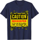 Caution Beekeeper Beekeeping T-Shirt - T-Shirt | Navy