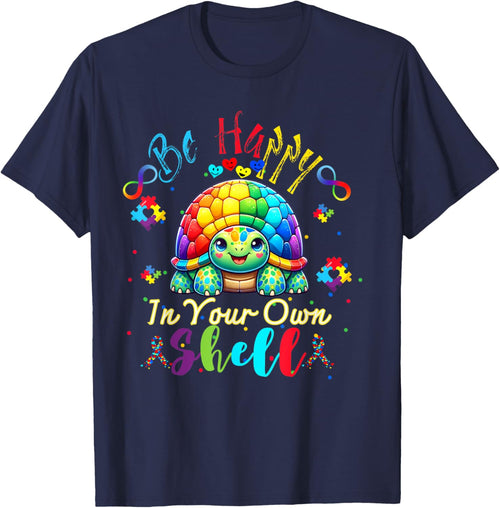 Rainbow Turtle Be Happy In Your Own Shell Autism Awareness