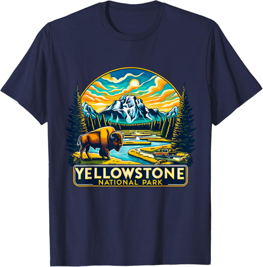 Yellowstone National Park T-Shirt - T-Shirt | Navy