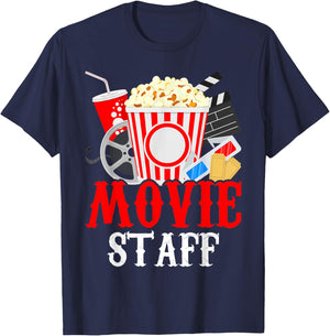 Movie Party Movie Night Movie Birthday T-Shirt - T-Shirt | Navy