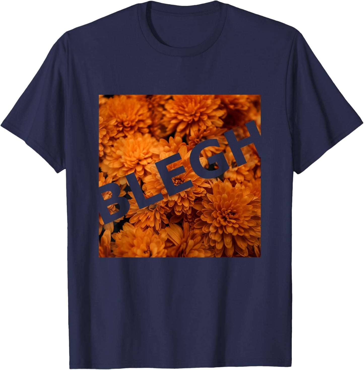 BLEGH Yellow Flower Collection T-Shirt - T-Shirt | Navy