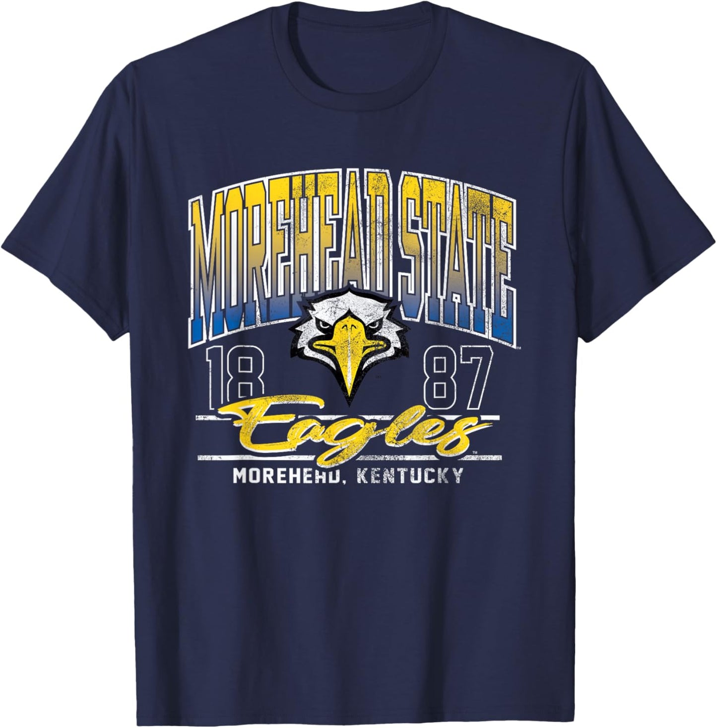 Morehead State Eagles Kicking It Royal Officially Licensed T-Shirt - T-Shirt | Navy