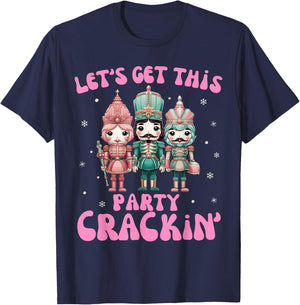Nutcracker let's get this party crackin Christmas Kid Girls T-Shirt - T-Shirt | Navy
