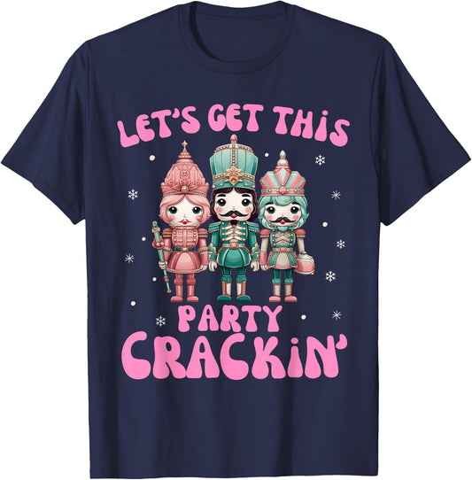 Nutcracker let's get this party crackin Christmas Kid Girls T-Shirt - T-Shirt | Navy