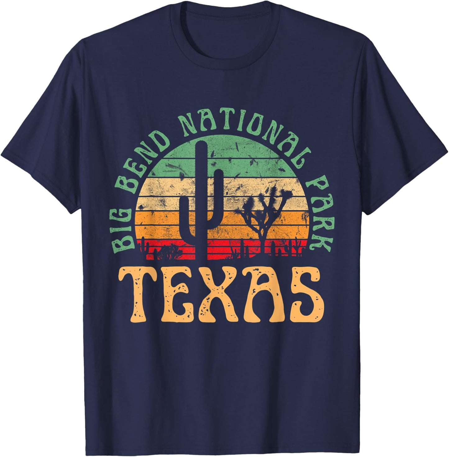 Big Bend Texas Nature Hiking Outdoors Vintage T-Shirt - T-Shirt | Navy