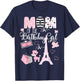 Mom of the Birthday Girl Paris Birthday Matching Family T-Shirt - T-Shirt | Navy