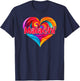 I Heart Love Malachi First Name Colorful Named T-Shirt - T-Shirt | Navy