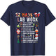 12 Days Of Lab Work Christmas Medical Laboratory Scientist T-Shirt - T-Shirt | Navy