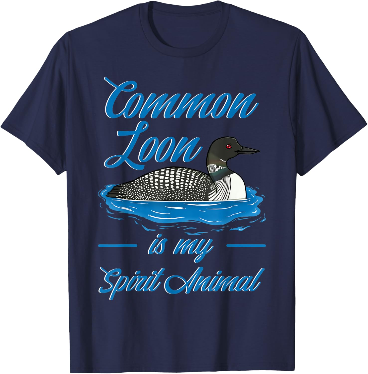 Common Loon Bird Ducks Funny Cute T-Shirt - T-Shirt | Navy