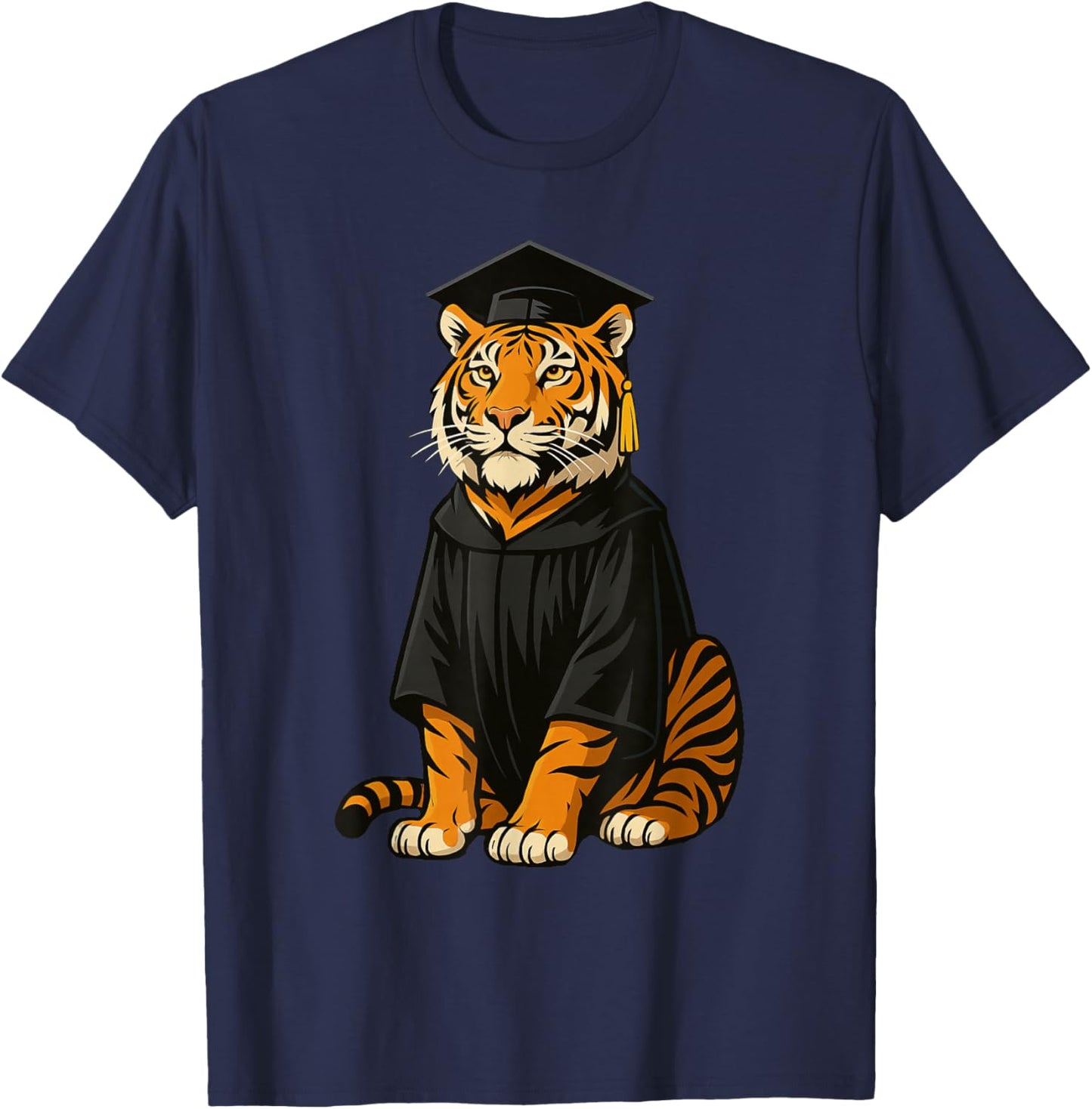 Cute Tiger Graduation T-Shirt - T-Shirt | Navy