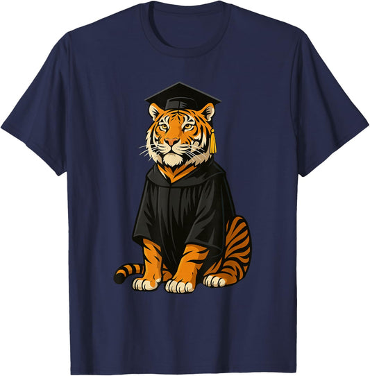 Cute Tiger Graduation T-Shirt - T-Shirt | Navy