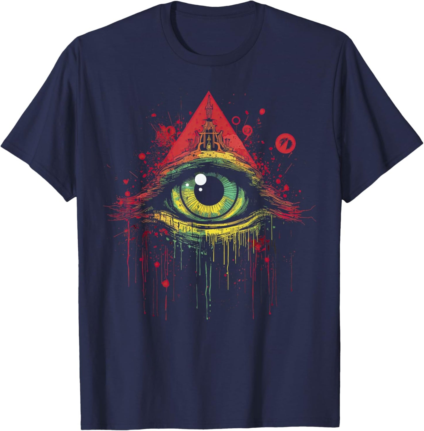 Witchcraft Third Eyeball Goth Eye Spiritual Enlightenment T-Shirt - T-Shirt | Navy