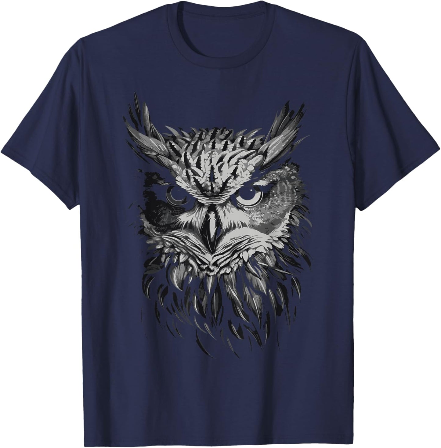 Vintage Owl Graphic T-Shirt - T-Shirt | Navy