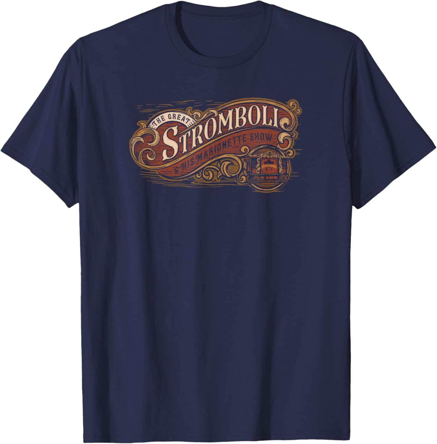 Disney Pinocchio Great Stromboli Show T-Shirt - T-Shirt | Navy