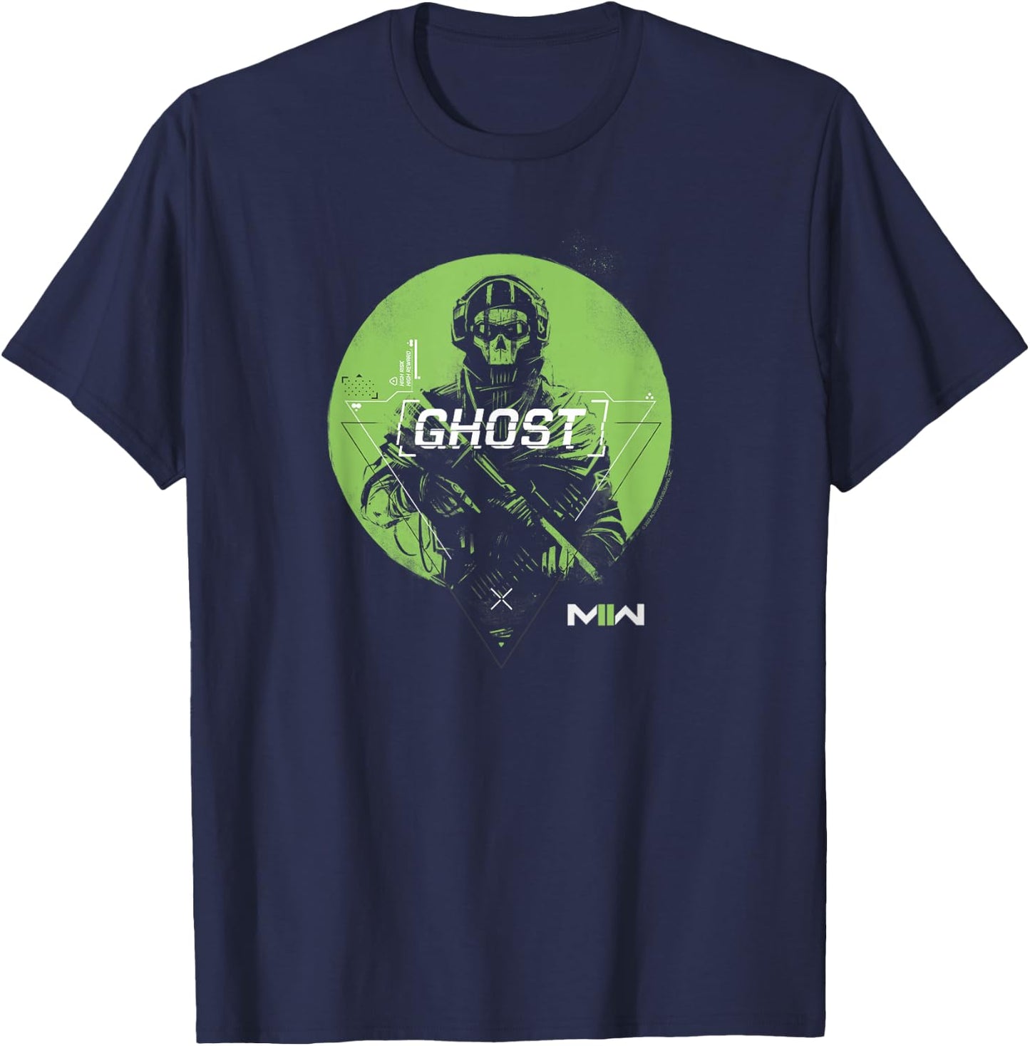 Call of Duty Green Ghost Soldier Gaming T-Shirt - T-Shirt | Navy
