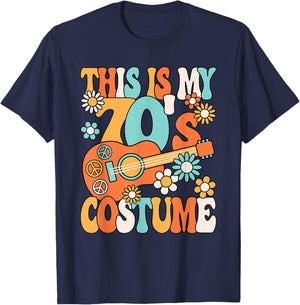 This Is My 70's Costume Women 1970s Party 70s Outfit Retro T-Shirt - T-Shirt | Navy