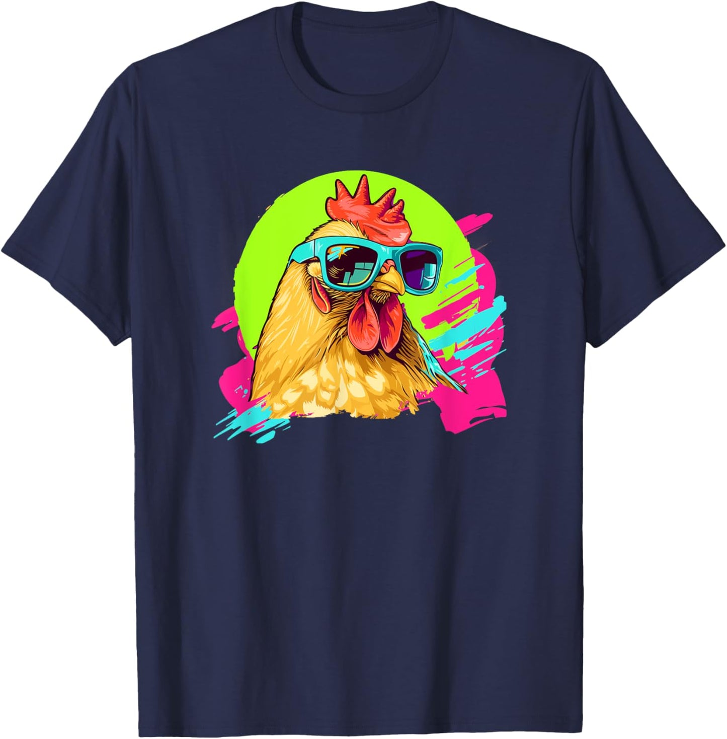 Funny Retro Vintage 80s Buff Orpington Chicken Lover T-Shirt - T-Shirt | Navy