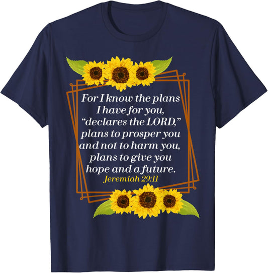 Jeremiah 29:11 Bibel Christian for Christian T-Shirt - T-Shirt | Navy