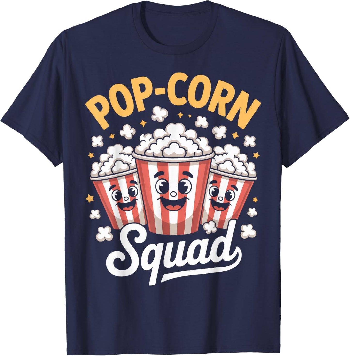 Popcorn Squad Funny Movie Night Lovers T-Shirt - T-Shirt | Navy