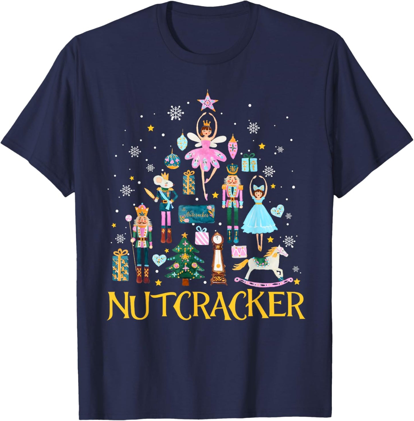 Nutcracker Crackin' Merry Christmas Xmas Pajamas Holiday T-Shirt - T-Shirt | Navy