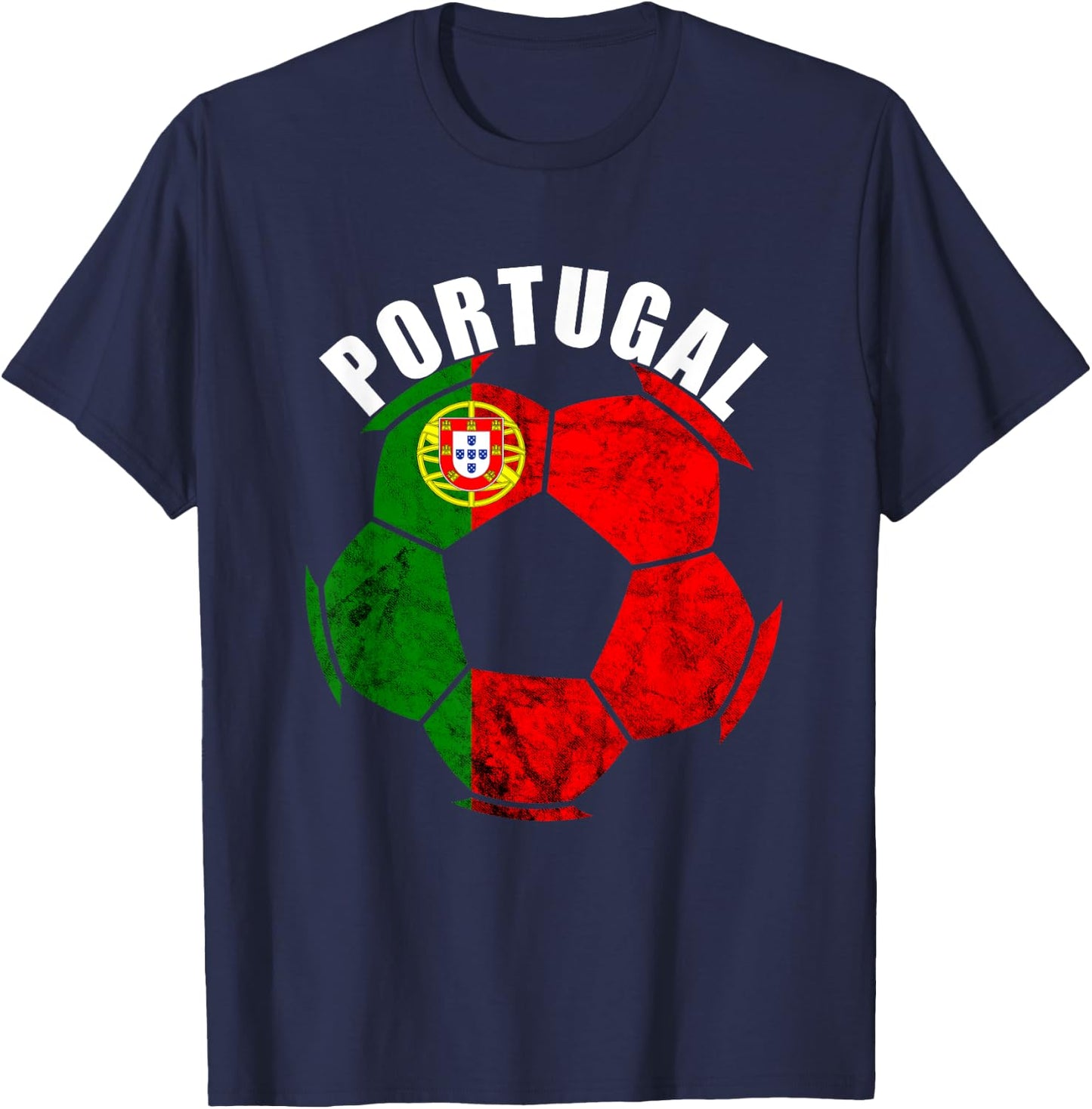 Portugal Soccer Portuguese Flag Portuguese Pride Futebol T-Shirt - T-Shirt | Navy