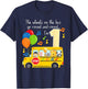 The Wheels On The Bus 1st Birthday 1 Yr Old Family Matching T-Shirt - T-Shirt | Navy