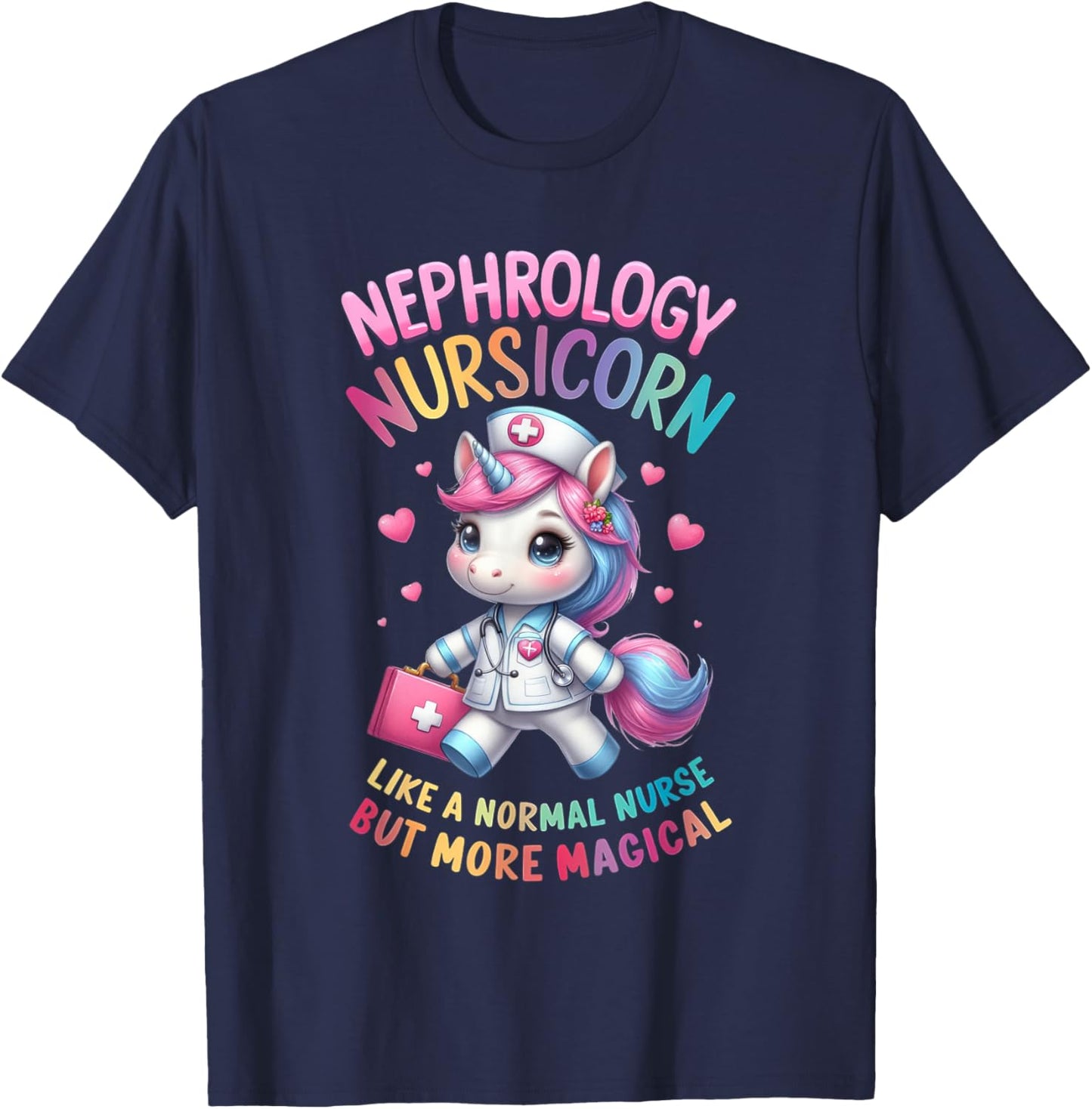 Funny Nephrology Nurse Dialysis Specialist Kidney Care T-Shirt - T-Shirt | Navy