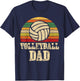 Vintage Retro Volleyball Dad Father's Day Present T-Shirt - T-Shirt | Navy