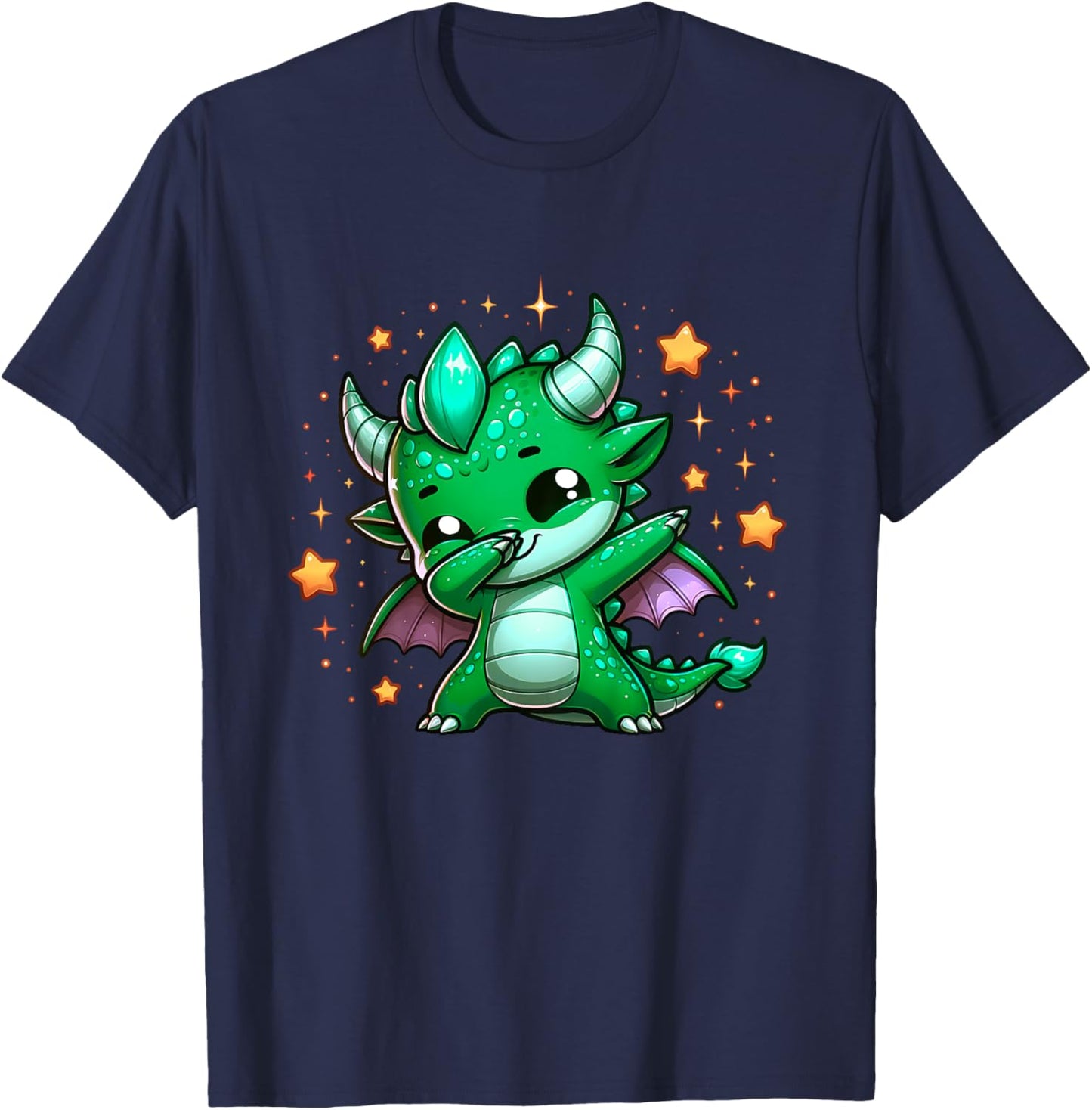Dragon Dabbing Cute Ren Faire Graphic Toddler Girl Boy Funny T-Shirt - T-Shirt | Navy