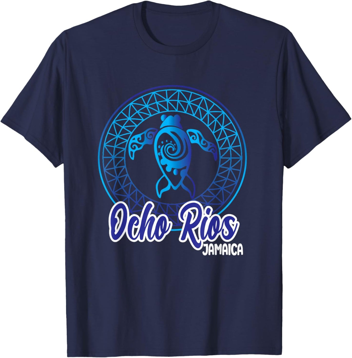 Ocho Rios Souvenirs Jamaica Tribal Sea Turtle Vacation T-Shirt - T-Shirt | Navy