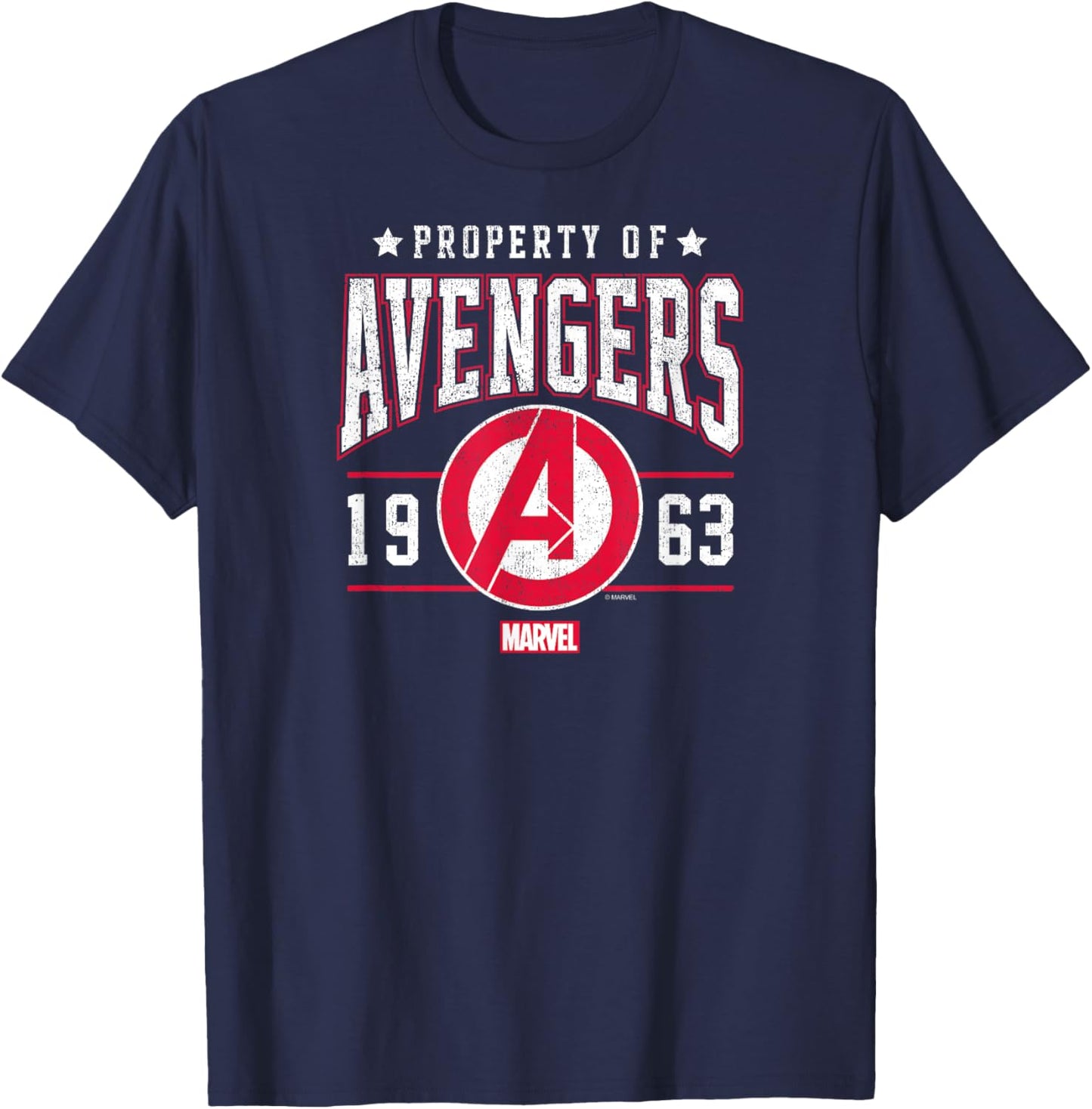 Marvel - Property of The Avengers Collegiate T-Shirt - T-Shirt | Navy