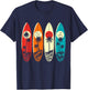 Tropical Hawaii Palm Surfing Beach Surfboard Retro Surf T-Shirt - T-Shirt | Navy