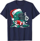 Football Christmas Santa Shirt for Boys and Girls T-Shirt - T-Shirt | Navy