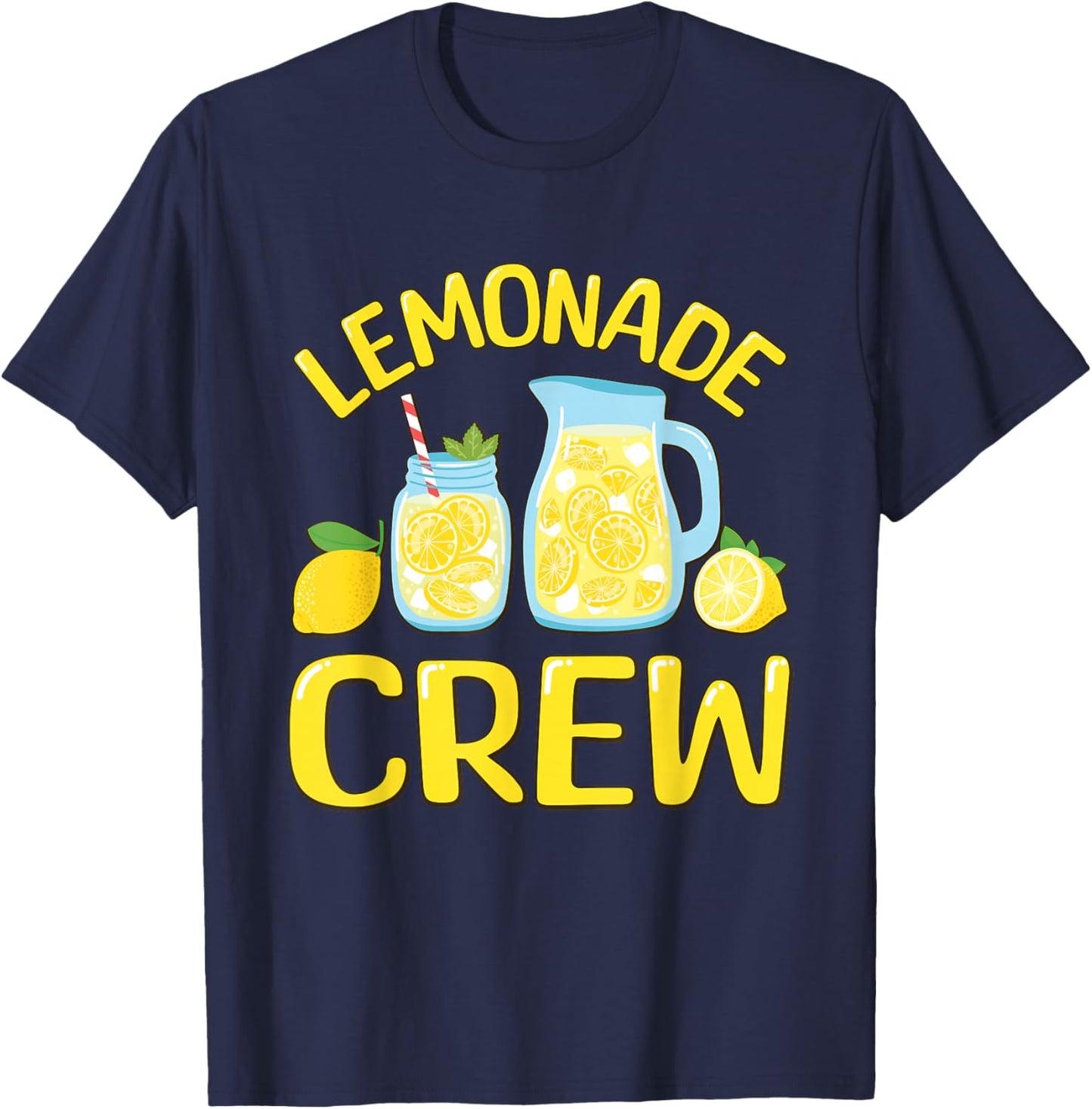 Lemonade Crew , Small, Black T-Shirt - T-Shirt | Navy