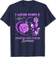 I Wear Purple For Gynecologic Cancer Awareness Hummingbird T-Shirt - T-Shirt | Navy