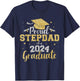 Proud stepdad of a class of 2024 graduate senior graduation T-Shirt - T-Shirt | Navy