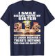 Horse I Smile Because You're My Sister I Laugh Because There T-Shirt - T-Shirt | Navy
