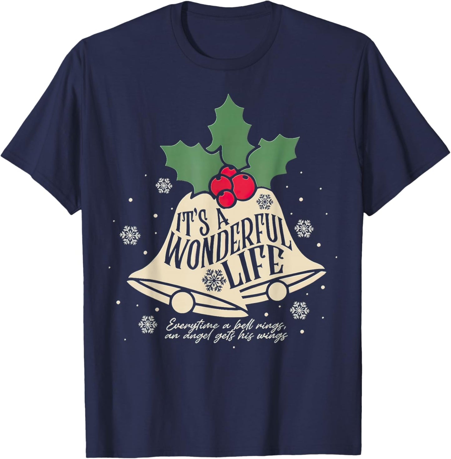 It's a Wonderful Life Everytime A Bell Rings Christmas Movie T-Shirt - T-Shirt | Navy