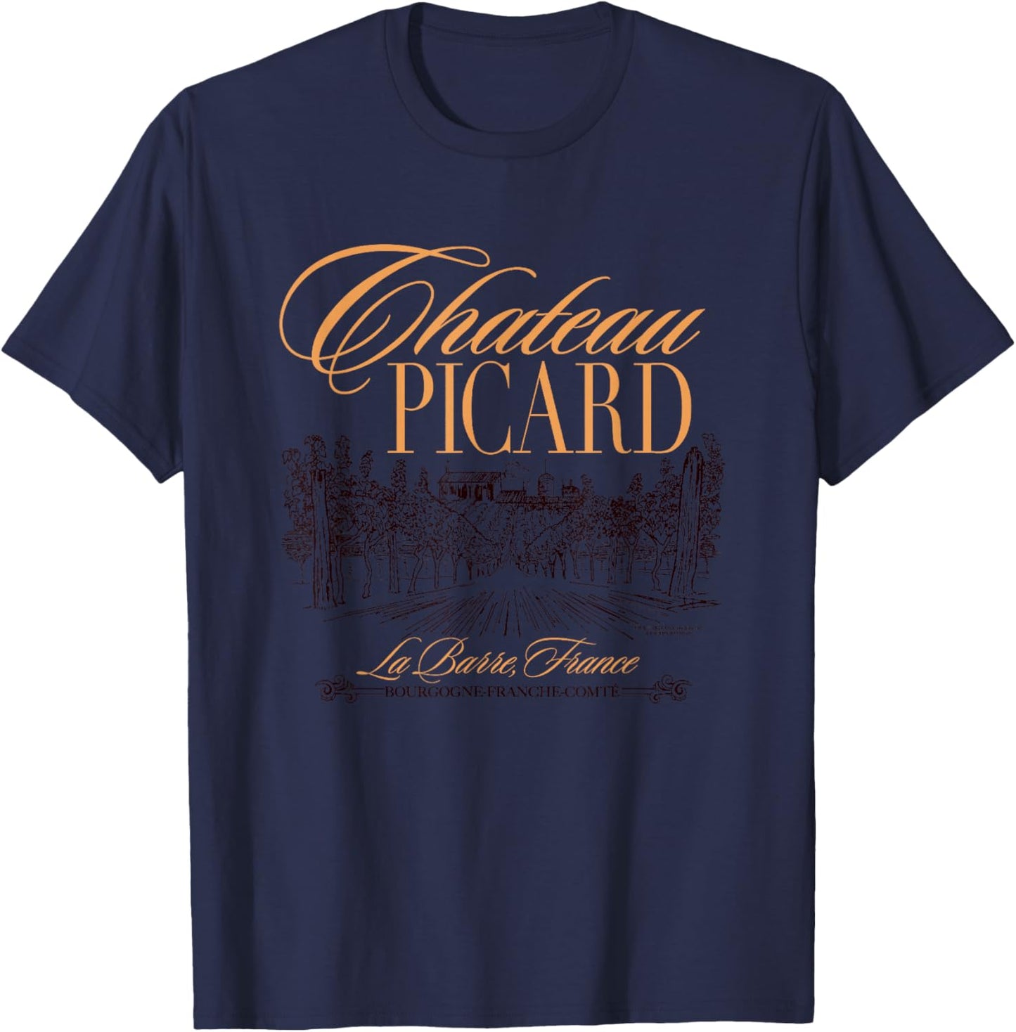 Star Trek: Picard Chateau Picard Vintage French Country Logo T-Shirt - T-Shirt | Navy