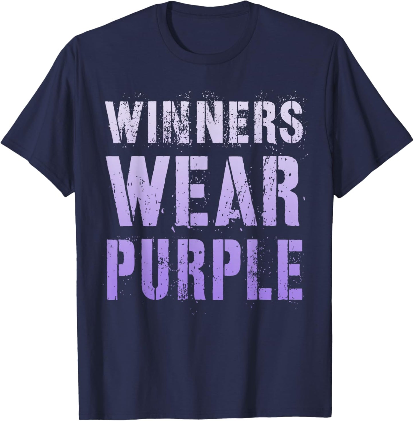 Vintage WINNERS WEAR PURPLE Go Summer Camp Team War Game T-Shirt - T-Shirt | Navy