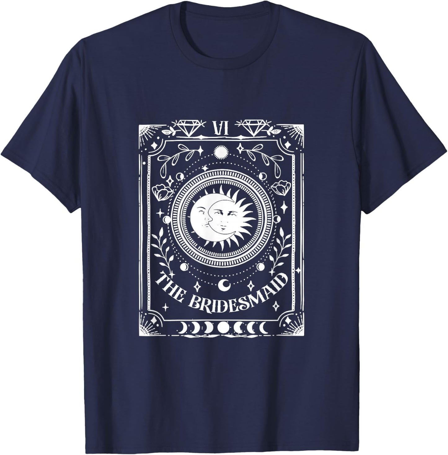 The Bridesmaid Tarot Card Mystical Boho Bachelorette Party T-Shirt - T-Shirt | Navy