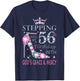 Stepping into my 56th birthday with God's grace & Mercy Lady T-Shirt - T-Shirt | Navy