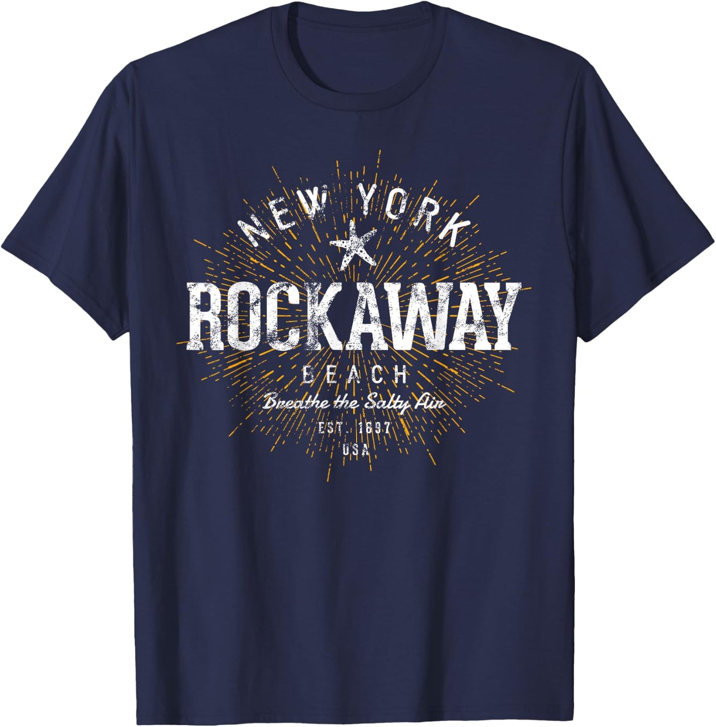 Retro Vintage Rockaway Beach Women Girls Kids T-Shirt - T-Shirt | Navy