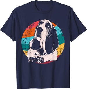 Basset Hound Dog T-Shirt - T-Shirt | Navy