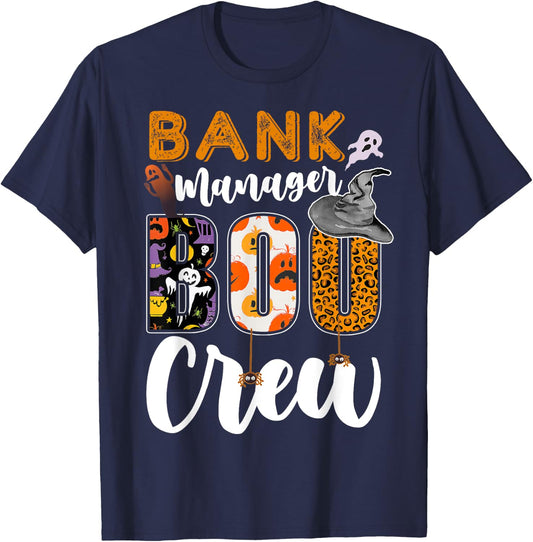 Bank Manager Boo Crew Halloween Matching Banker T-Shirt - T-Shirt | Navy
