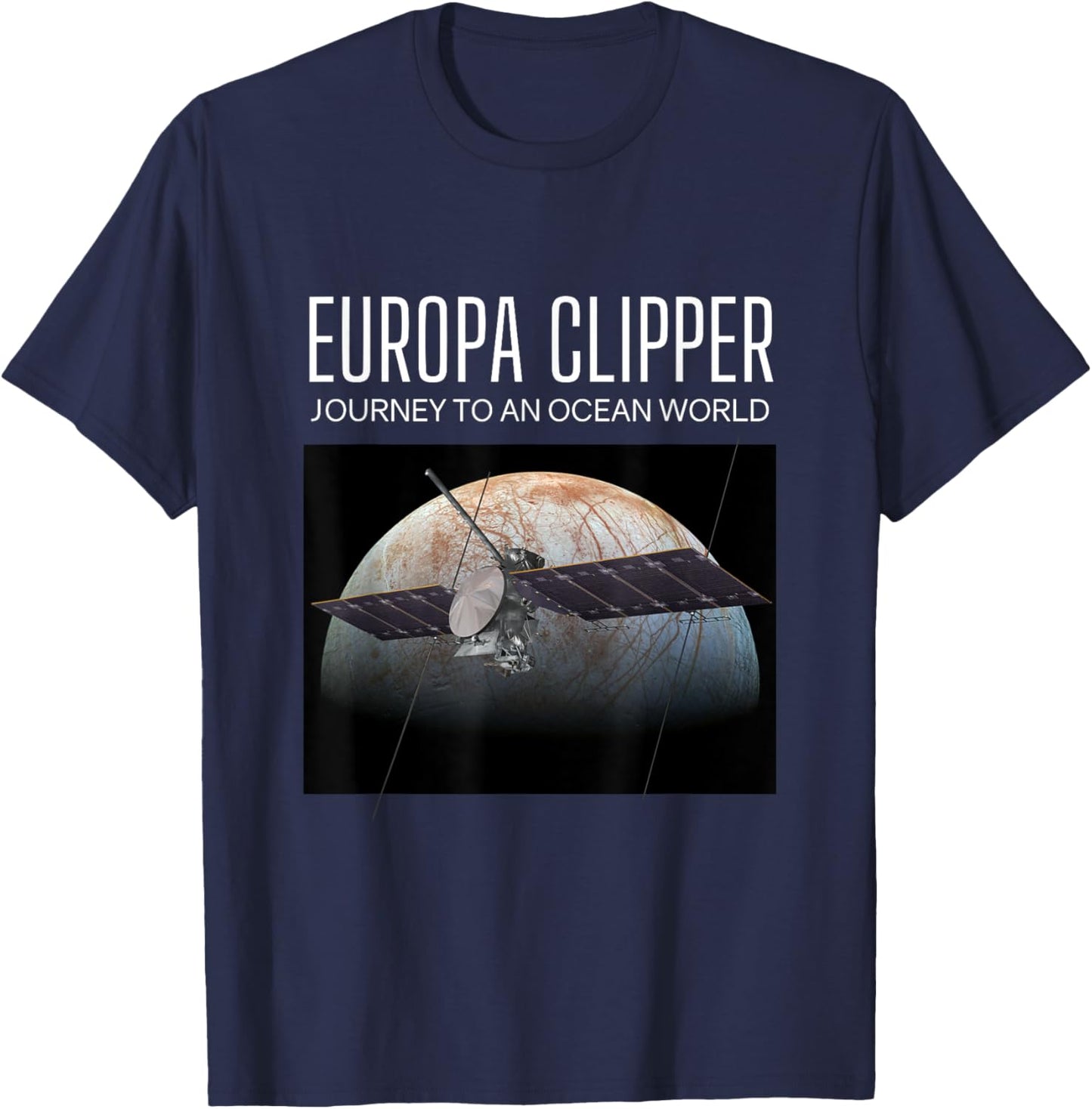 Europa Clipper Space Exploration T-Shirt - T-Shirt | Navy