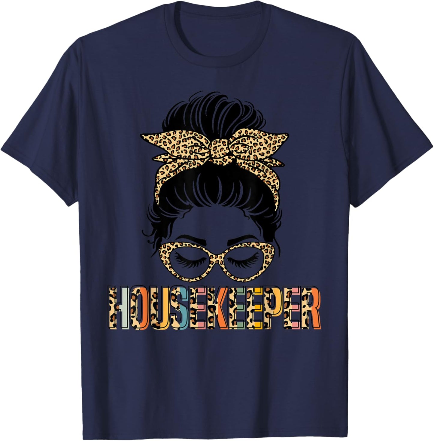 Cute Housekeeper Cleaning Housekeeping T-Shirt - T-Shirt | Navy