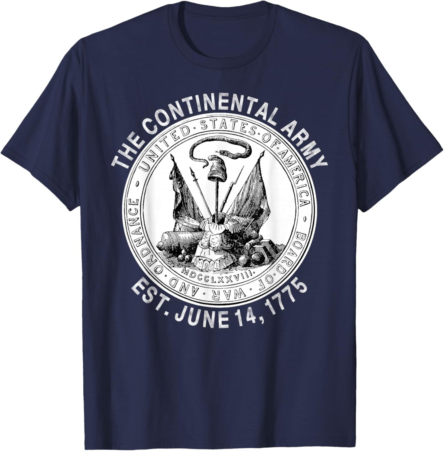 Continental Army America Independence Revolutionary War Seal T-Shirt - T-Shirt | Navy