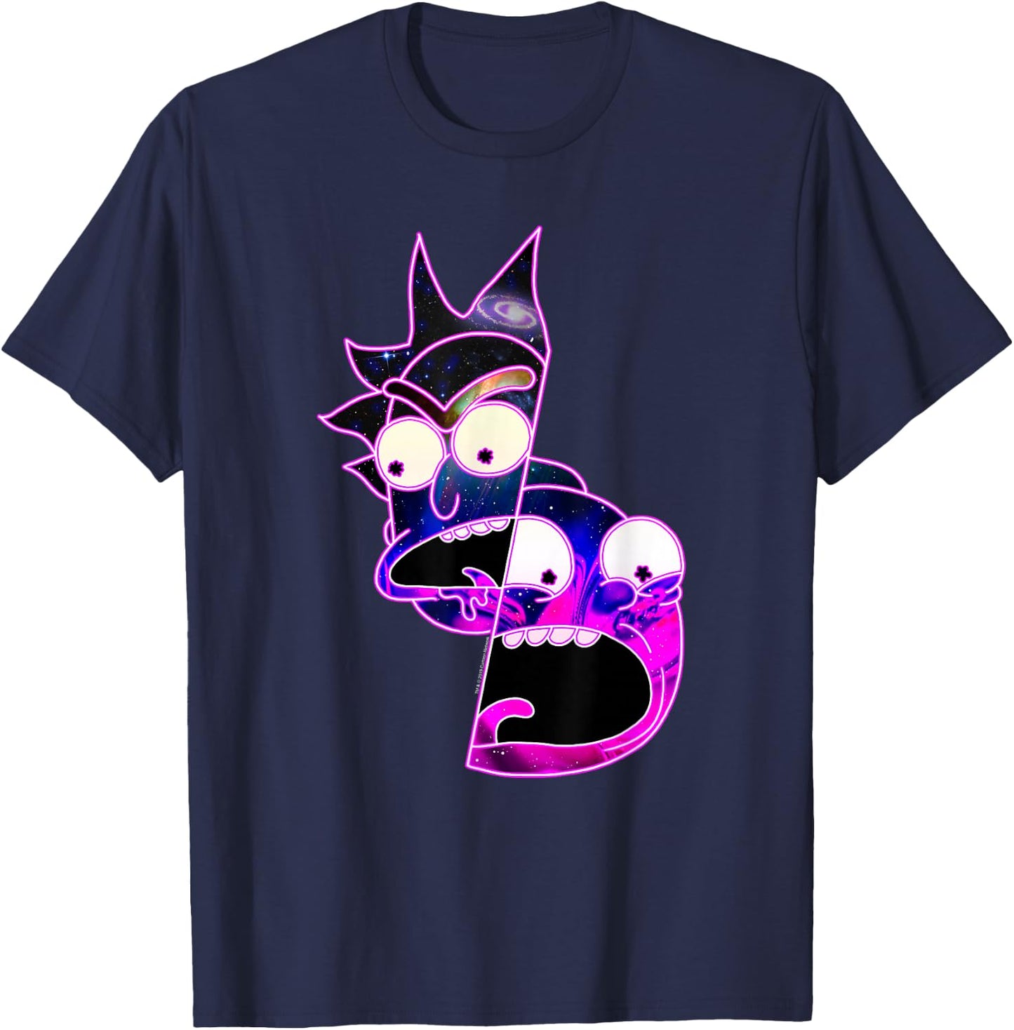 Rick and Morty Trippy Galactic Rick and Morty T-Shirt - T-Shirt | Navy